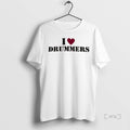 Officials I Love Drummers Heart T Shirt Sweater