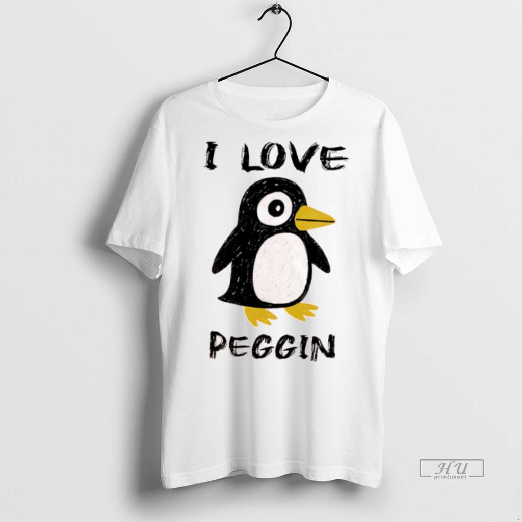 Officials I Love Pegging Penguin Drawing Graphic Premium Tee Shirt Sweater