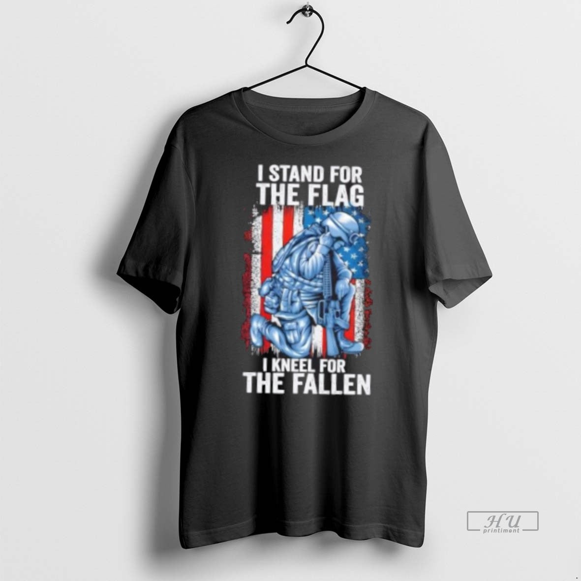 Officials I Stand For The Flag I Kneel For The Fallen Us Flag Graphic Tee
