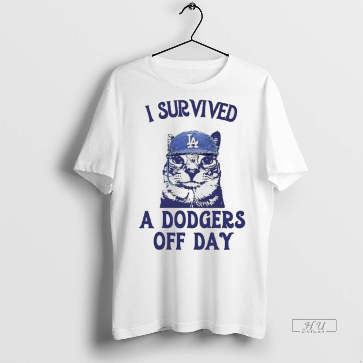 Officials I Survived A Dodgers Off Day Cat Meme Premium Tee Shirt Sweater