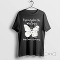 Officials I Wear White For My Sister Lung Cancer Awareness Butterfly Floral T Shirt Sweater