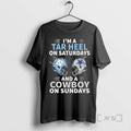 Officials Im A Tar Heel On Saturdays And A Cowboy On Sundays Premium T Shirts