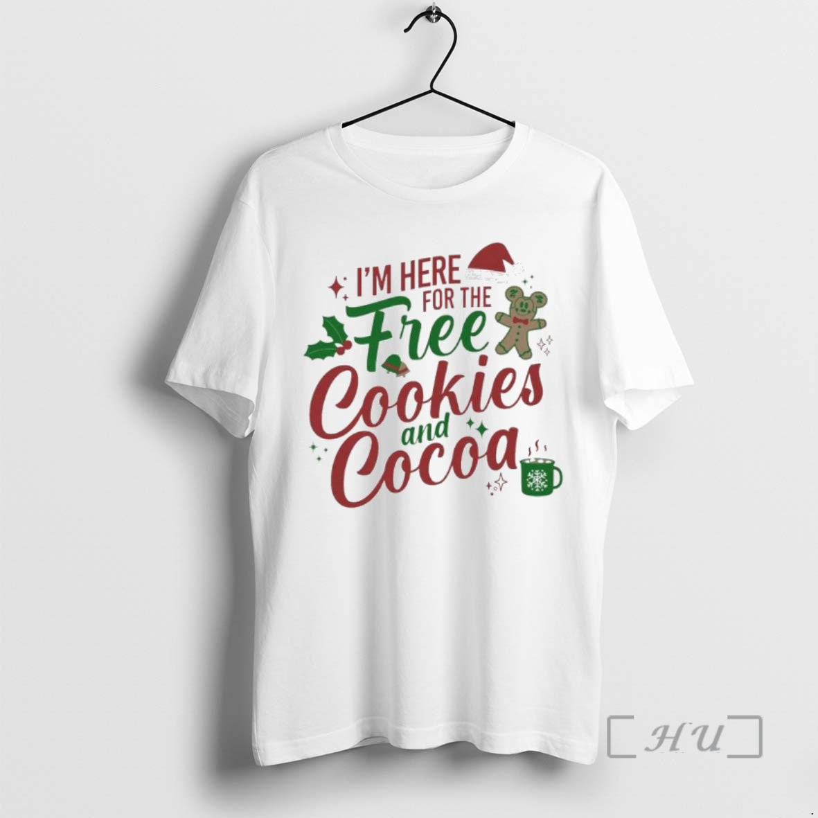 Officials Im Here For The Free Cookies And Cocoa Christmas Ornaments Premium T Shirt Sweater