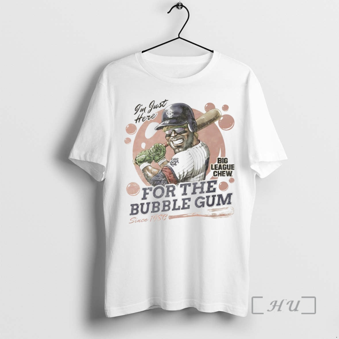 Officials Im Just Here For The Bubble Gum Big League Chew Circle Premium T Shirts
