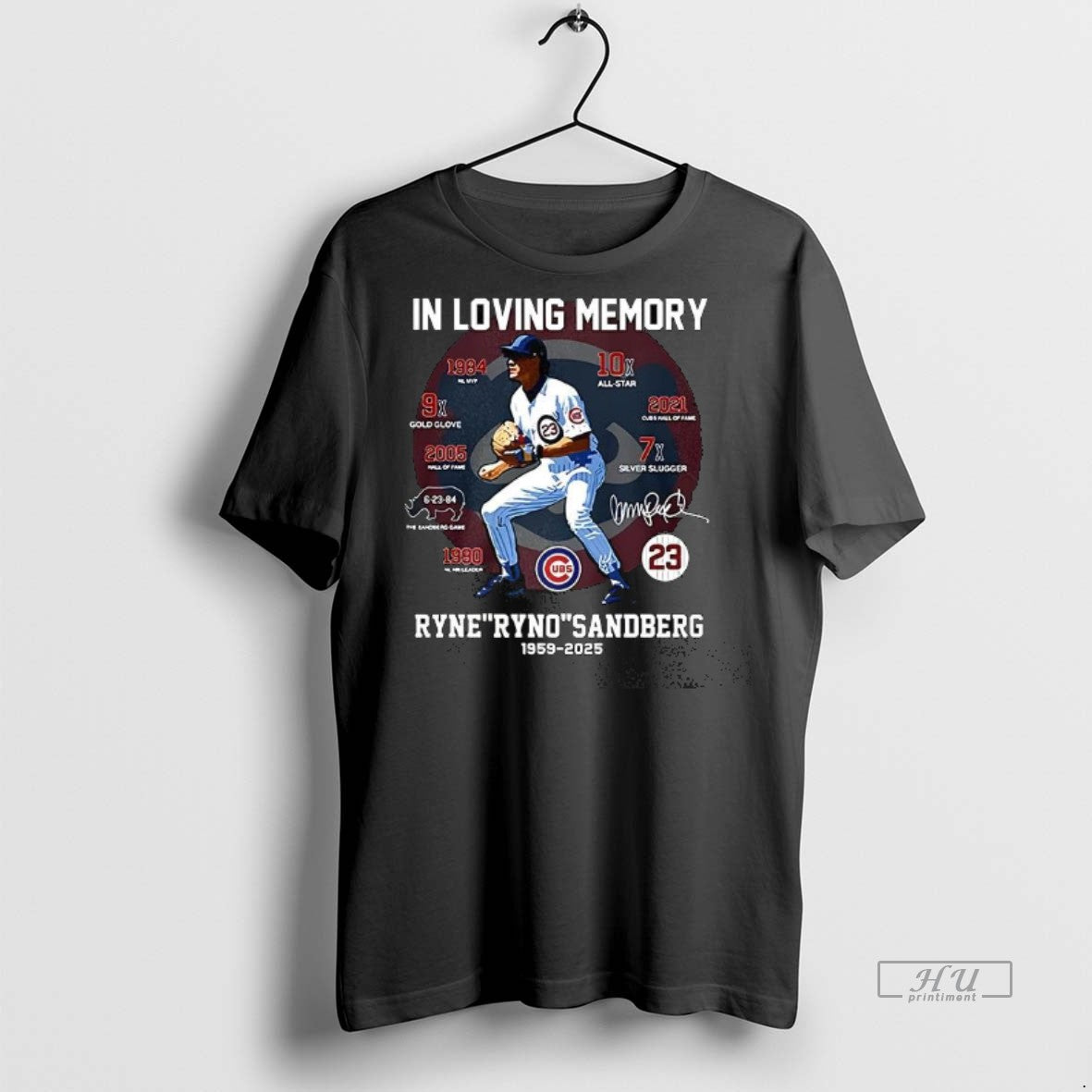 Officials In Loving Memory Ryne Ryno Sandberg 1959 2025 Signature Premium Tee Shirt Sweater