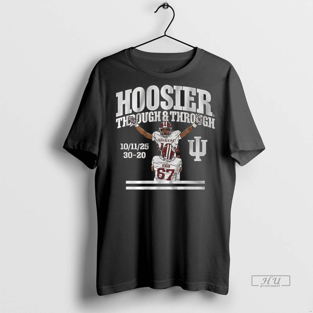 Officials Indiana Football Elijah Sarratt Hoosier Through And Through Tee Shirt Sweater