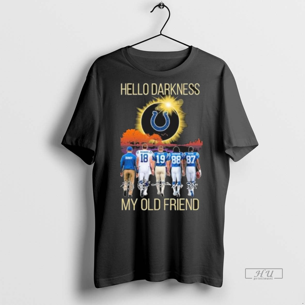 Officials Indianapolis Colts Hello Darkness My Old Friend Premium Tee Shirt Sweater