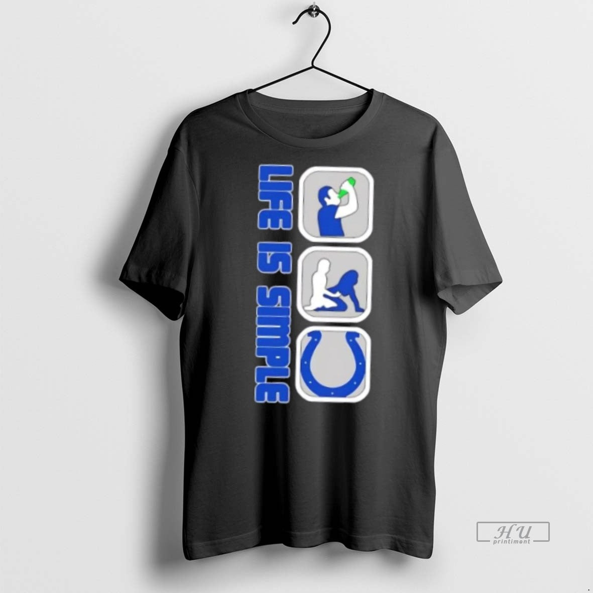 Officials Indianapolis Colts Football Life Is Simple Premium Tee Shirt Sweater