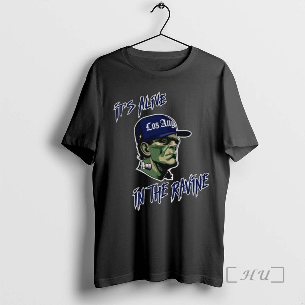 Officials Its Alive In The Ravine Los Angeles Dodgers Frankenstein Tee Shirt Sweater
