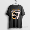 Officials Its A Love Story Baby She Said Yes 87 Diamond Ring T Shirt Sweater