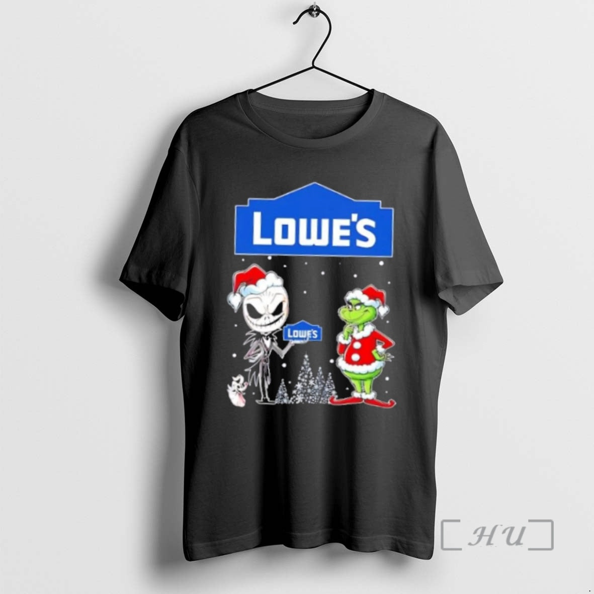 Officials Jack Skellington And Grinch X Lowes Is This Jolly Enough Christmas Premium T Shirts