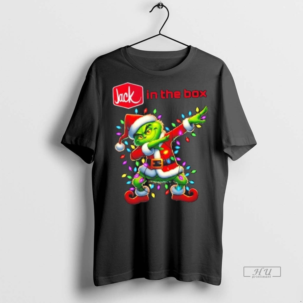 Officials Jack In The Box X Grinch Dabbing Merry Christmas Premium Tee Shirt Sweater