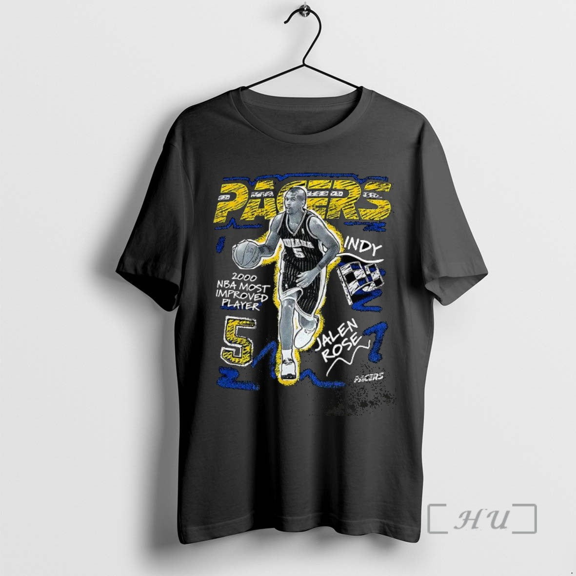 Officials Jalen Rose Indiana Pacers Basketball 2000 Nba Most Improved Player Number 5 Street Style