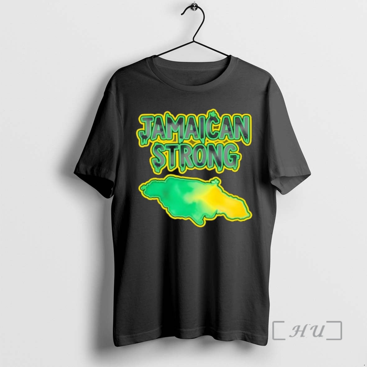 Officials Jamaica Strong Watercolor Style Country Map Premium T Shirt Sweater