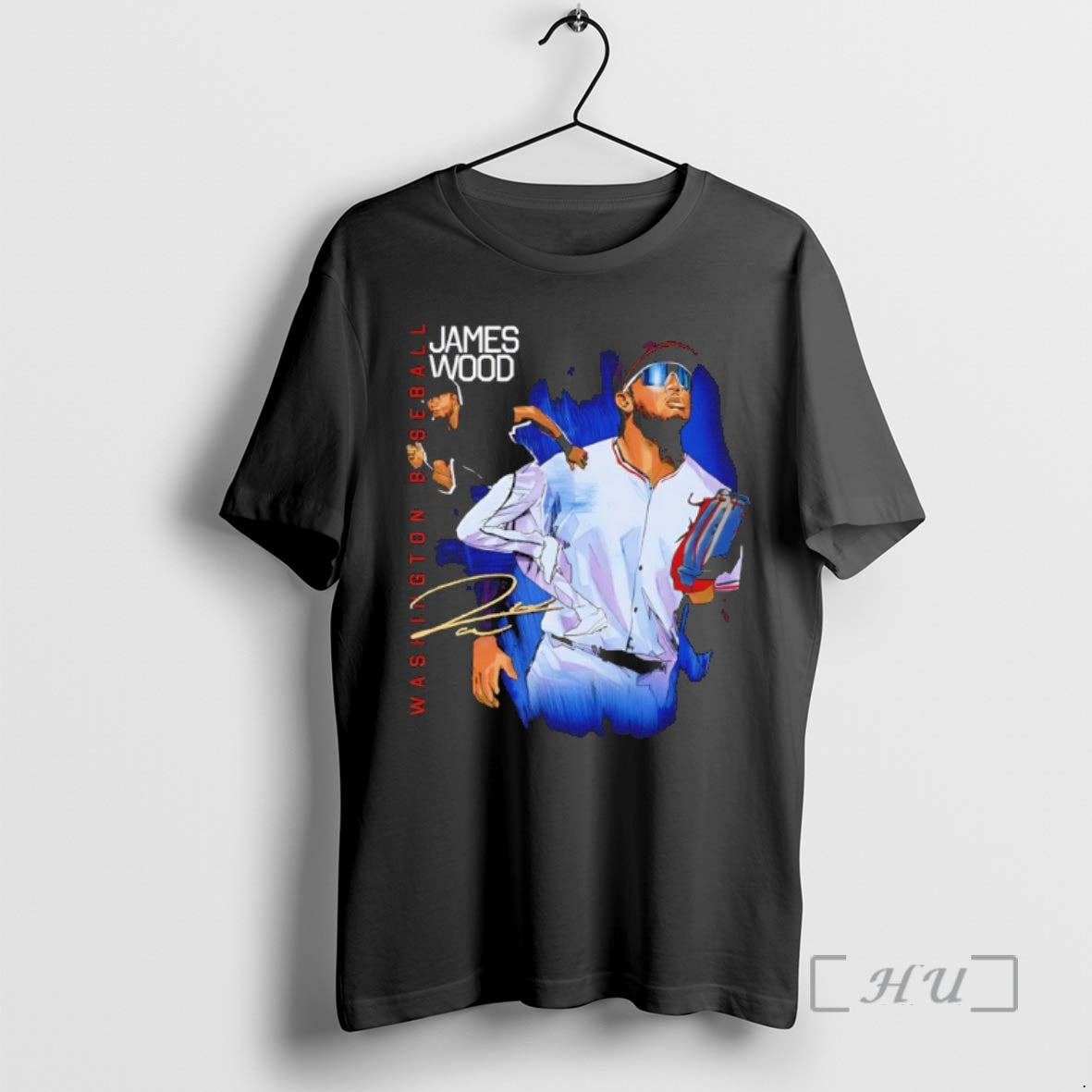 Officials James Wood Washington Nationals Baseball Autographed Classic T Shirt Sweater
