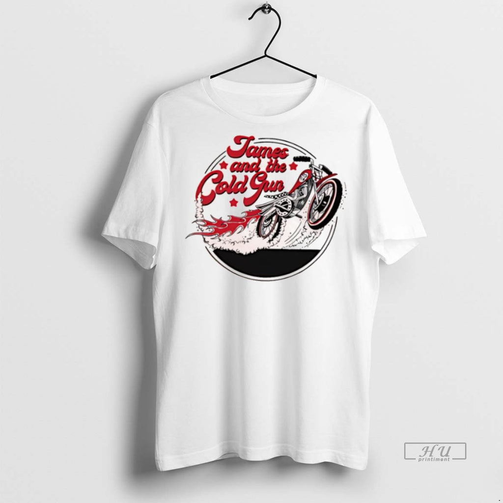 Officials James And The Cold Gun Motorcycle Logo Tee Shirt Sweater