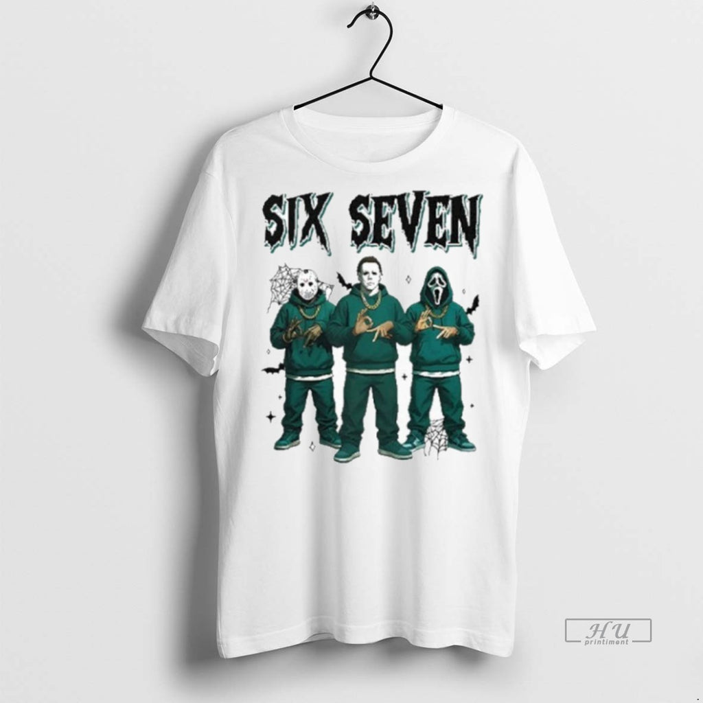 Officials Jason Voorhees Michael Myers Ghostface Six Seven Meme Tee Shirt Sweater