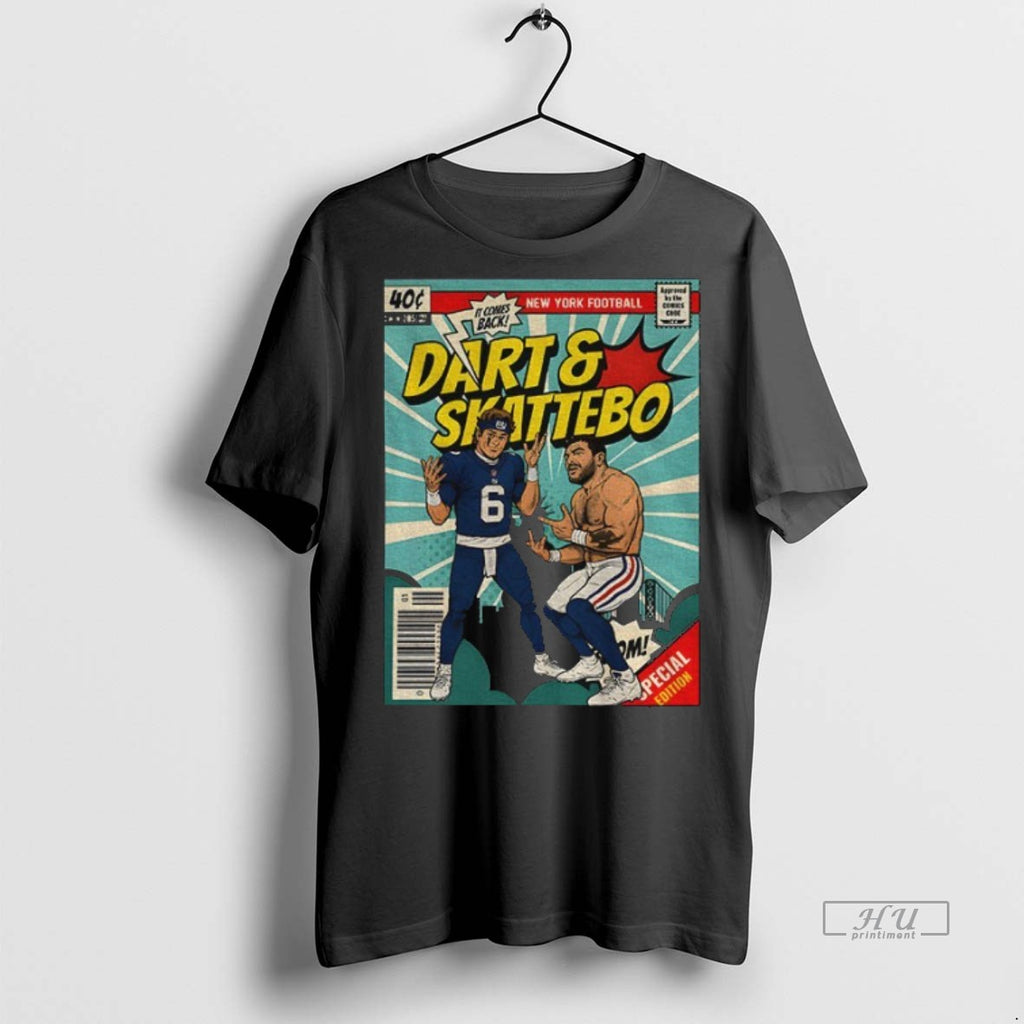 Officials Jaxson Dart And Cam Skattebo Comic It Comes Back Ny Football Tee Shirt Sweater