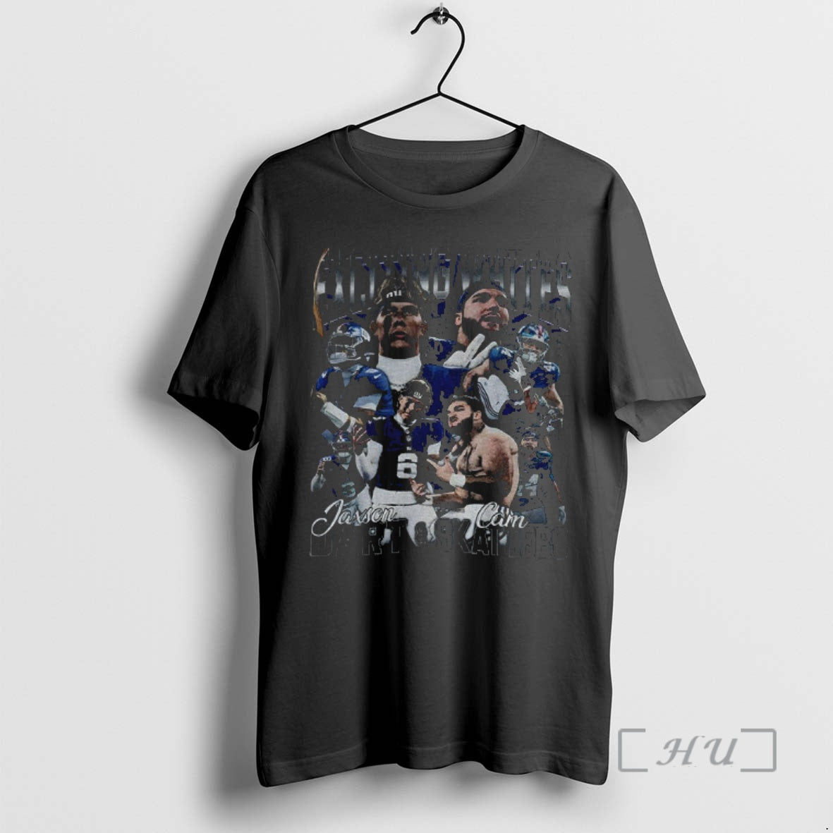 Officials Jaxson Dart And Cam Skattebo Step Exciting White New York Football Retro Premium