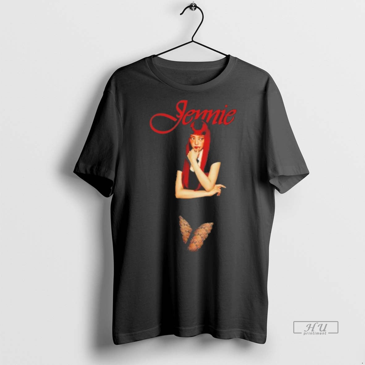 Officials Jennie Red Hair Portrait Graphic Tee Shirt Sweater