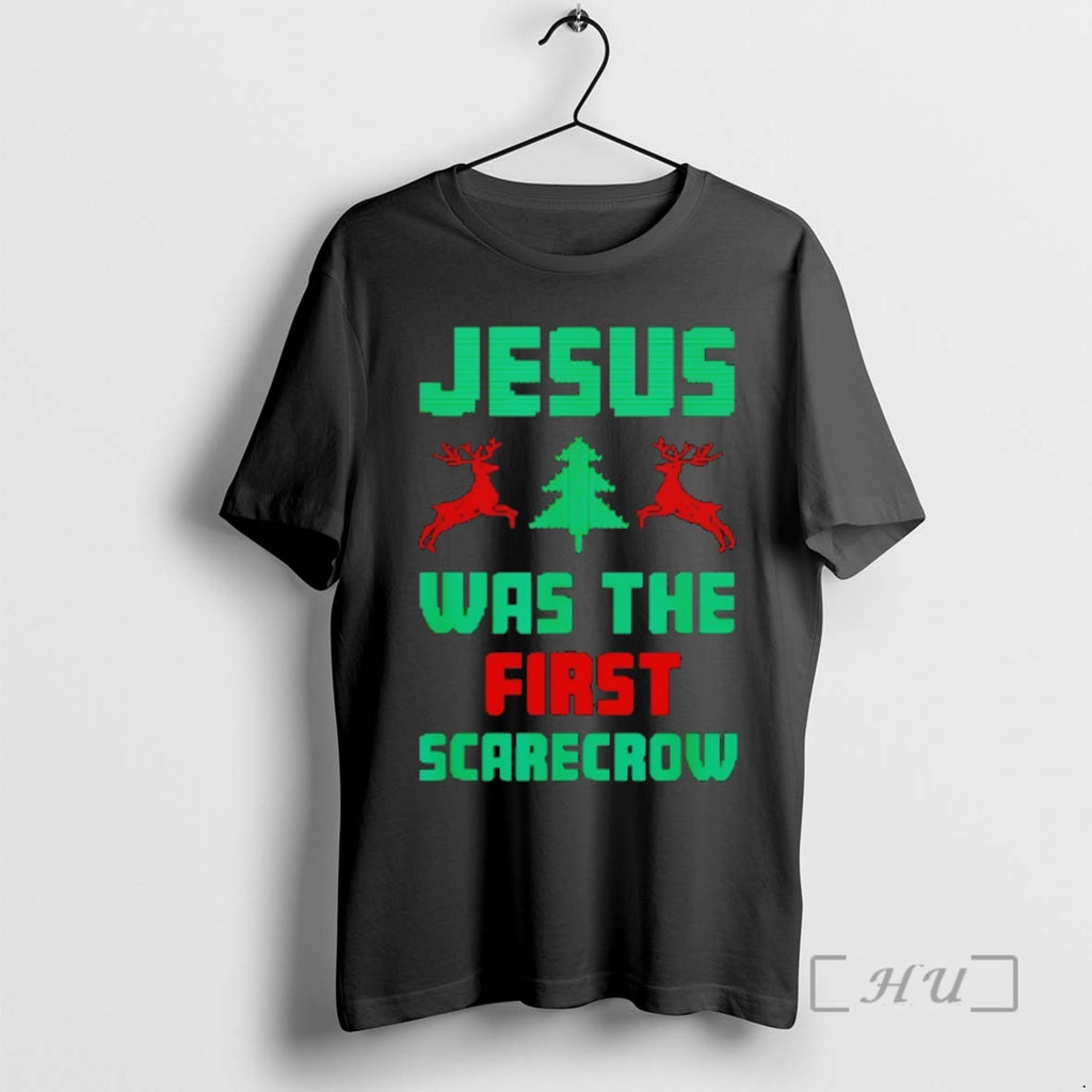 Officials Jesus Was The First Scarecrow Christmas Premium T Shirt Sweater