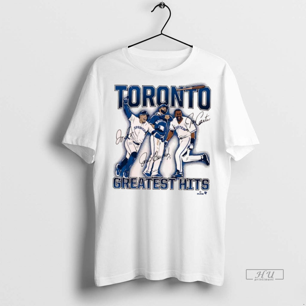 Officials Joe Carter Jose Bautista George Springer Toronto Blue Jays Greatest Hits Tee Shirt Sweater