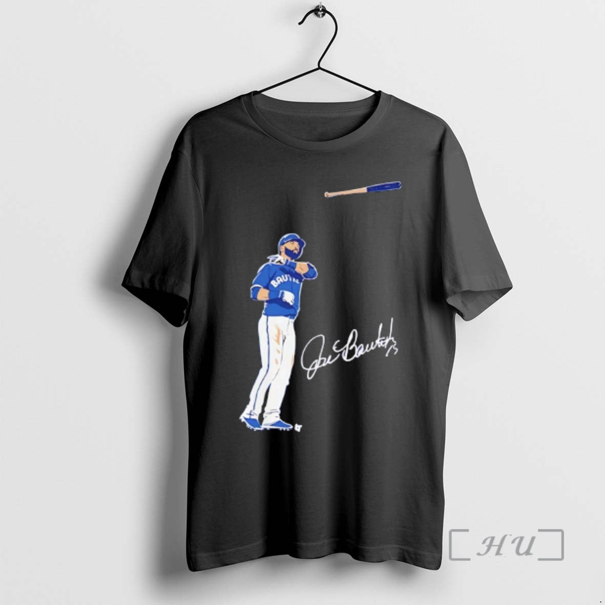 Officials Jose Bautista The Bat Flip Toronto Blue Jays Autographed Premium T Shirt Sweater