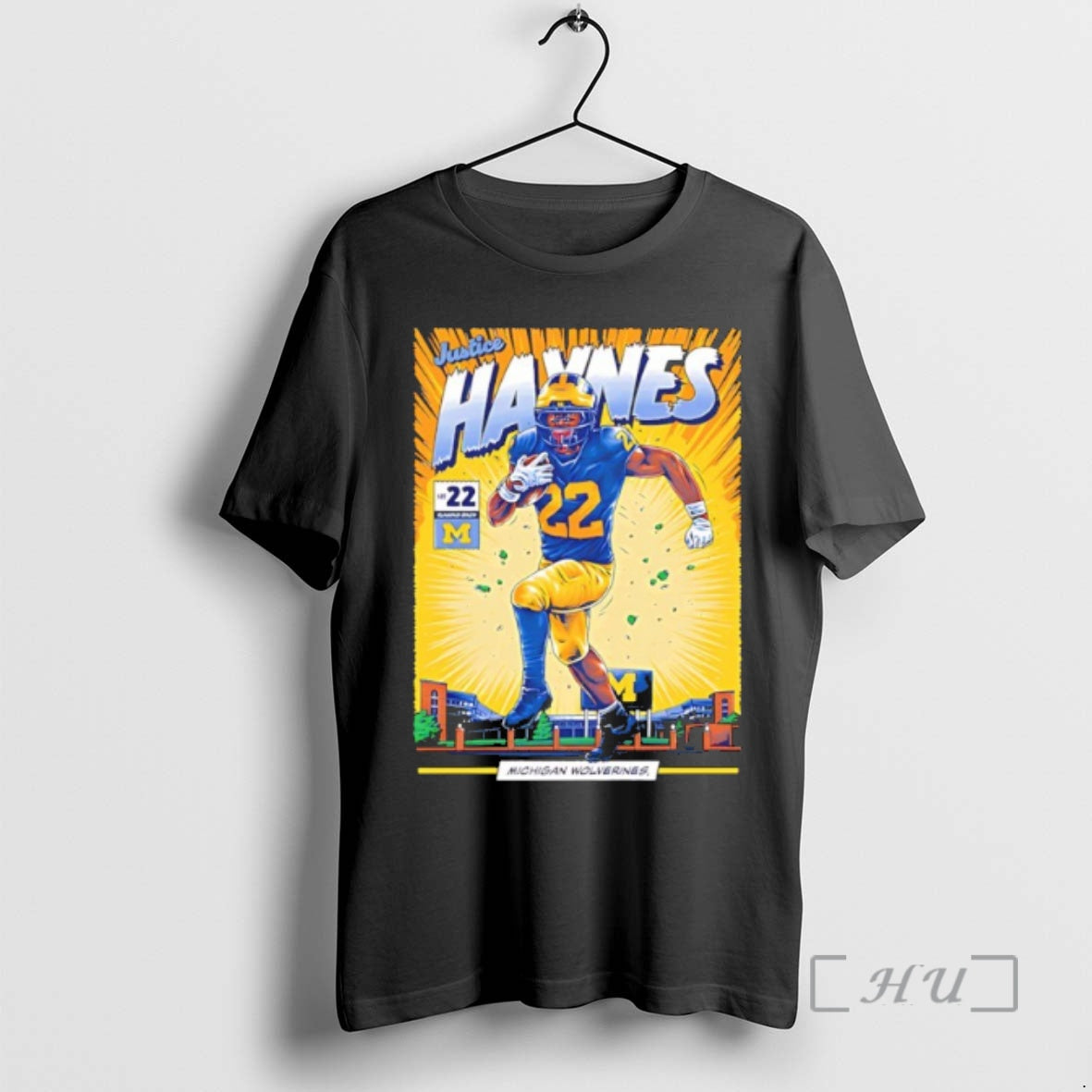 Officials Justice Haynes Michigan Wolverines No 22 Comic T Shirt Sweater