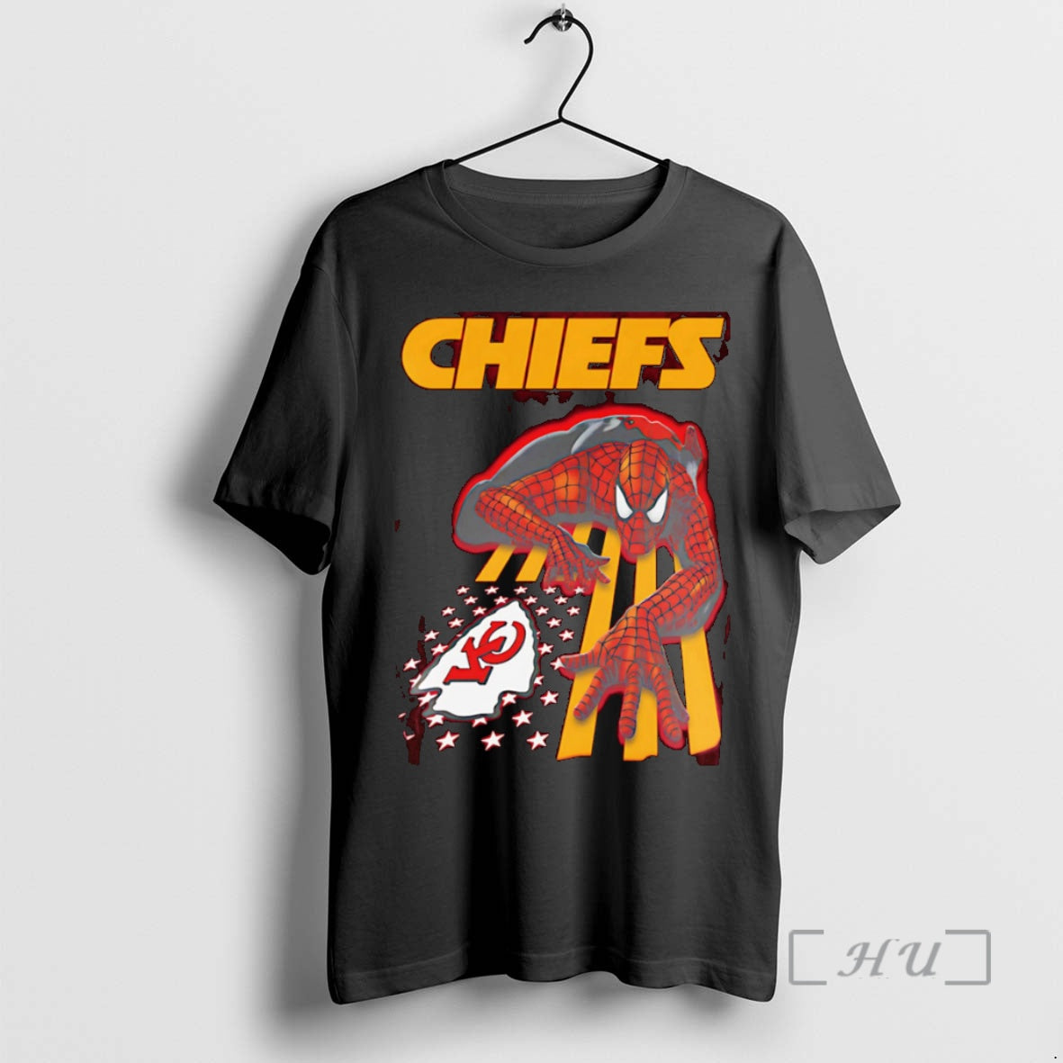 Officials Kansas City Chiefs Spiderman America Flag Premium T Shirt Sweater