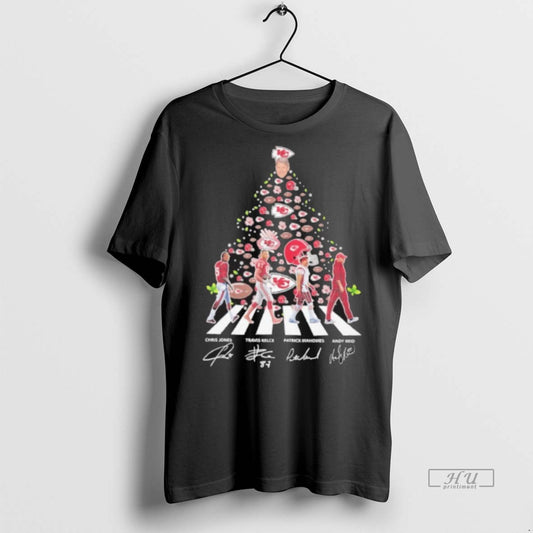 Officials Kansas City Player Abbey Road Signature Tree Christmas Premium Tee Shirt Sweater