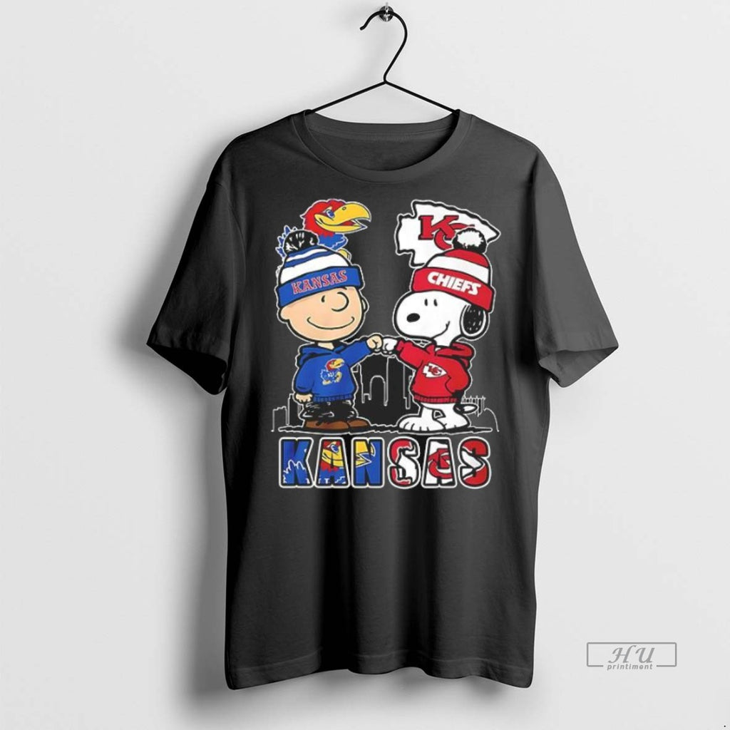 Officials Kansas Jayhawks Kansas City Chiefs Peanuts Christmas 2025 Tee Shirt Sweater