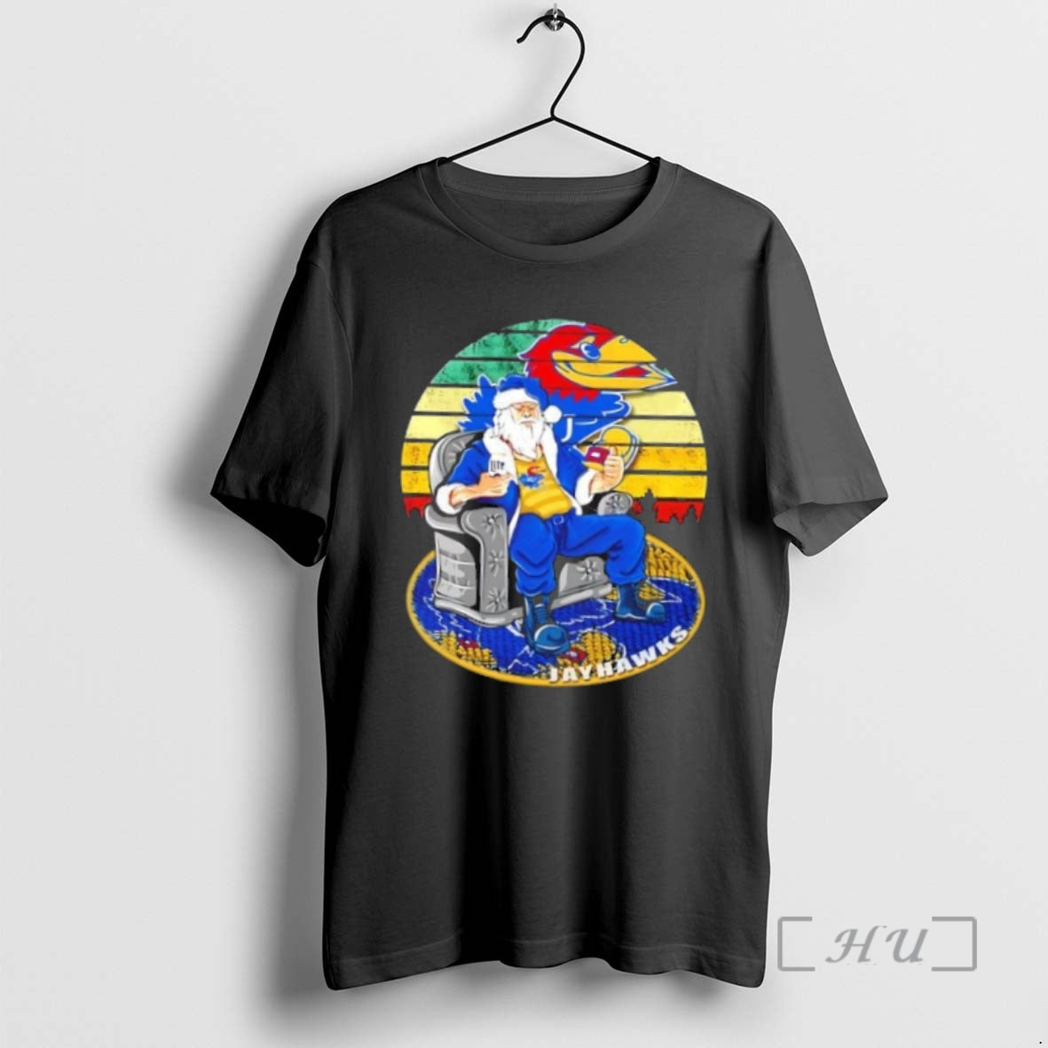 Officials Kansas Jayhawks X Santa Claus Christmas Vintage Premium T Shirt Sweater