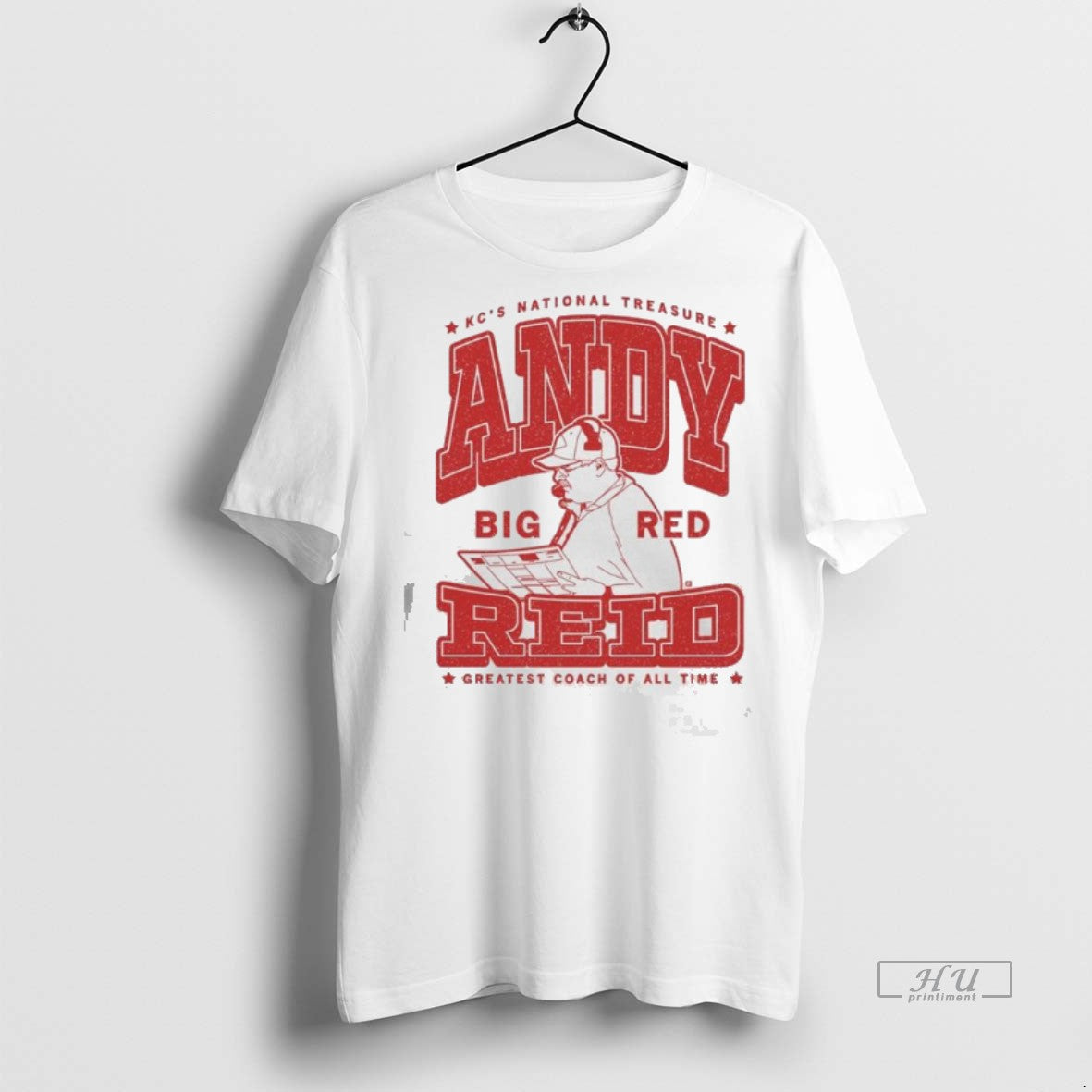 Officials Kcs National Treasure Andy Reid Big Red Greatest Coach Of All Time Premium Tee