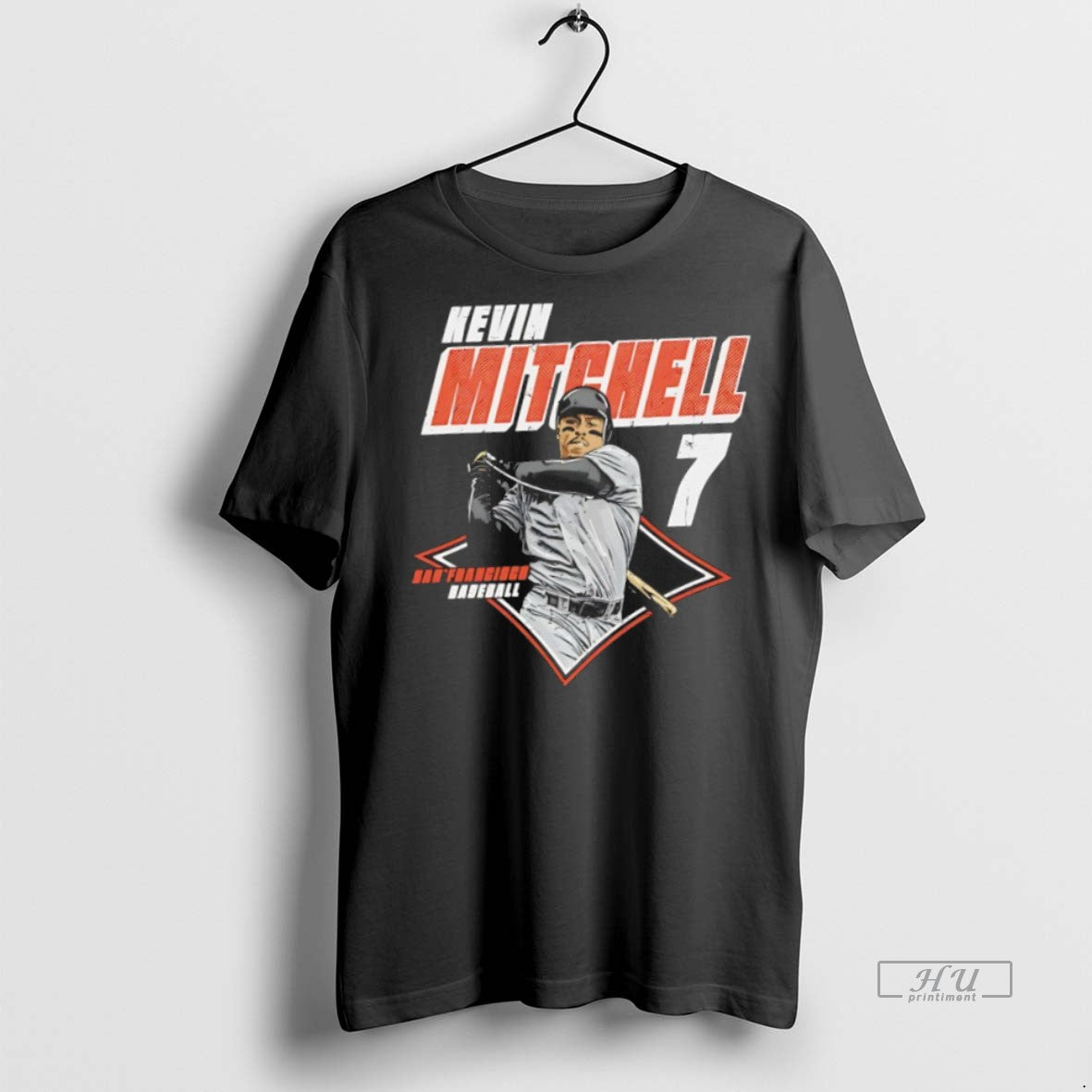 Officials Kevin Mitchell 7 San Francisco Giants Swing Diamond Tee Shirt Sweater