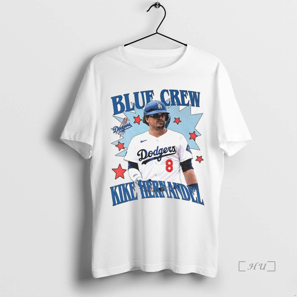 Officials Kike Hernandez Los Angeles Dodgers World Series Blue Crew Mlb Baseball 2025 Premium