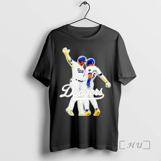 Officials Kike Hernandez And Gavin Lux Crotch Bump Los Angeles Dodgers Logo T Shirt Sweater