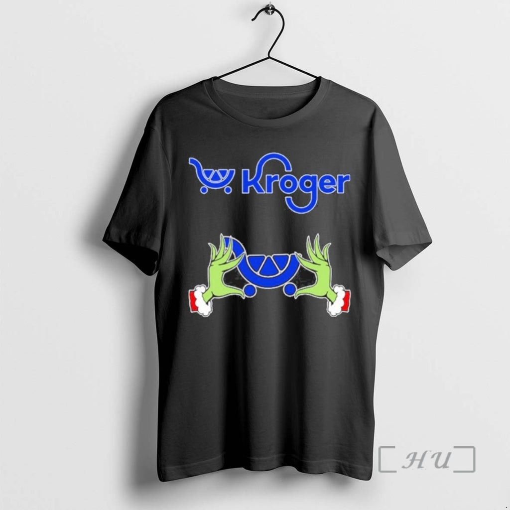 Officials Kroger Logo Grinch Hand Tee Shirt Sweater