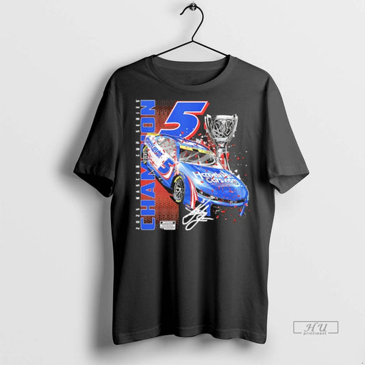 Officials Kyle Larson 2025 Nascar Cup Series Champion Car Signature Premium Tee Shirt Sweater