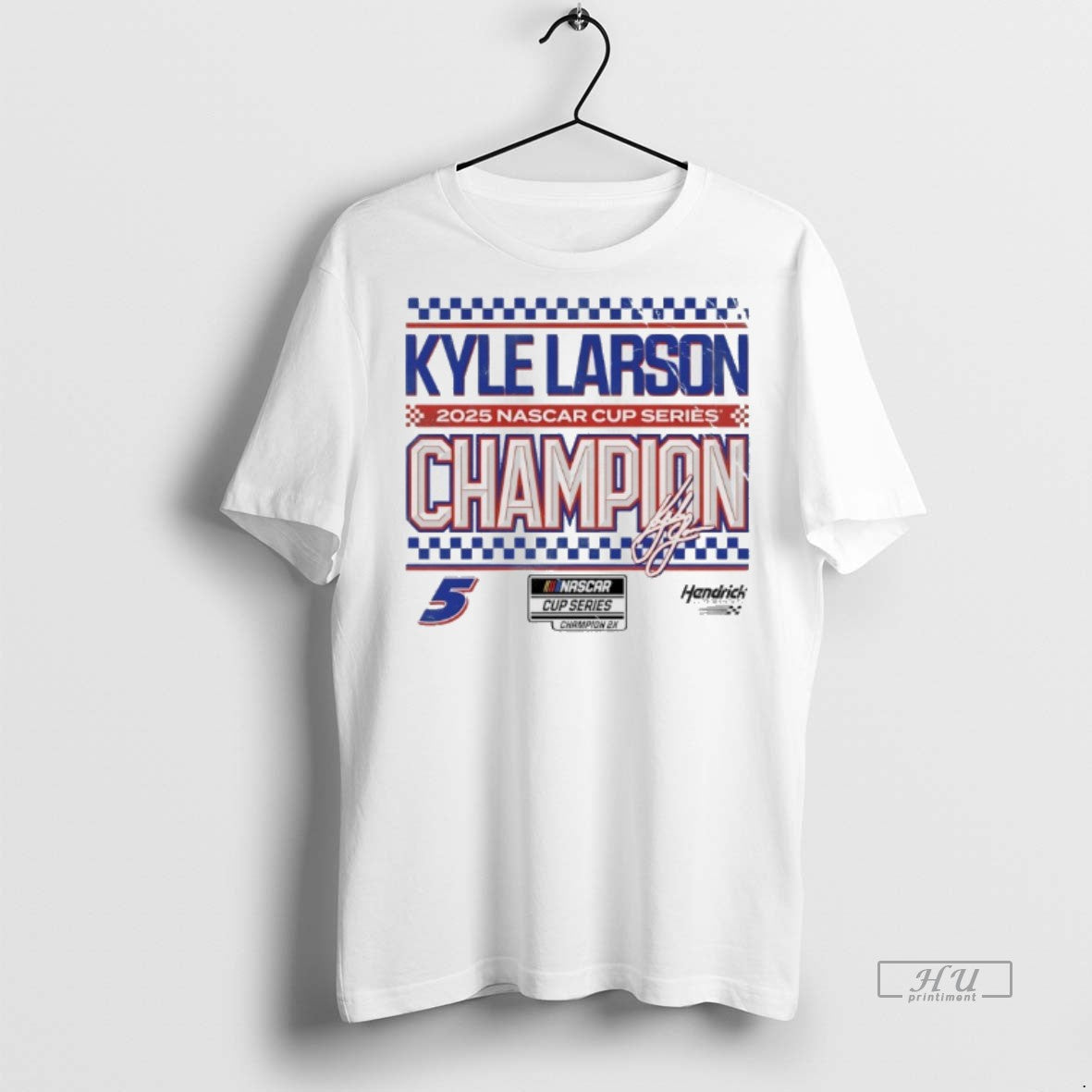 Officials Kyle Larson 2025 Nascar Cup Series Champion Signature Premium Tee Shirt Sweater