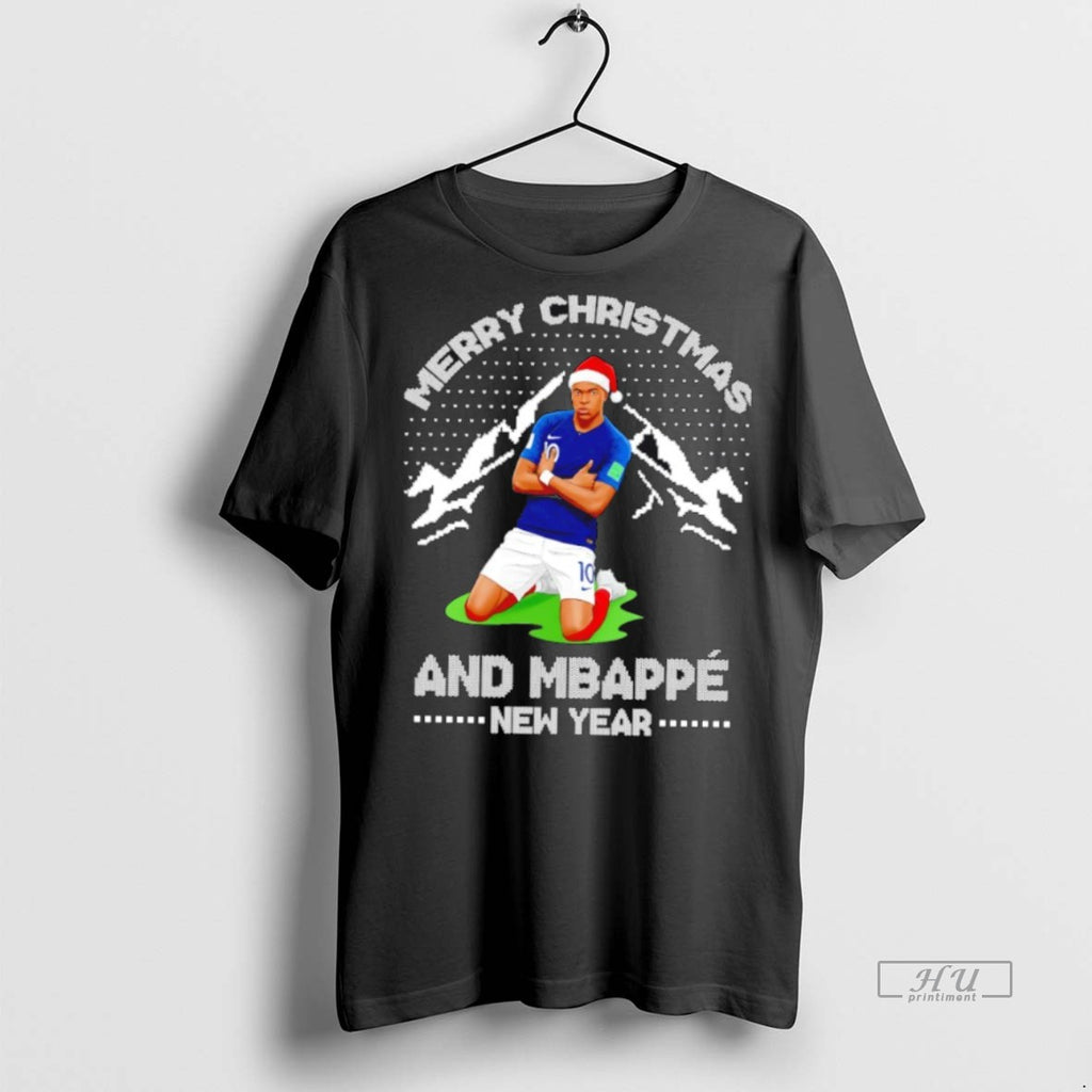 Officials Kylian Mbappe Merry Christmas And Mbappe New Year Graphic Tee Shirt Sweater