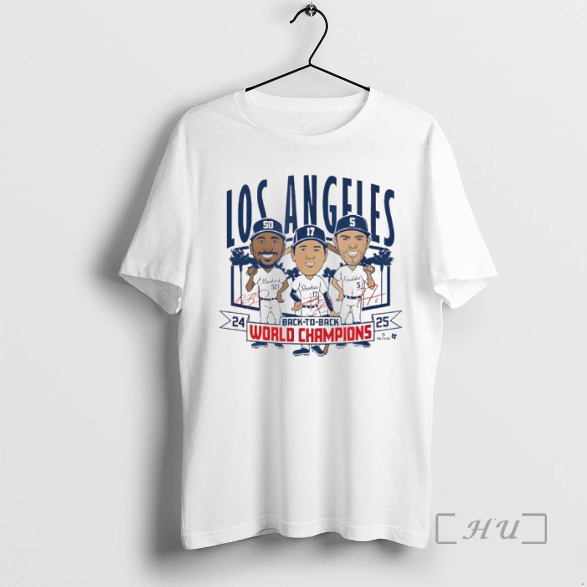 Officials La Baseball Back To Back World Champs Caricatures