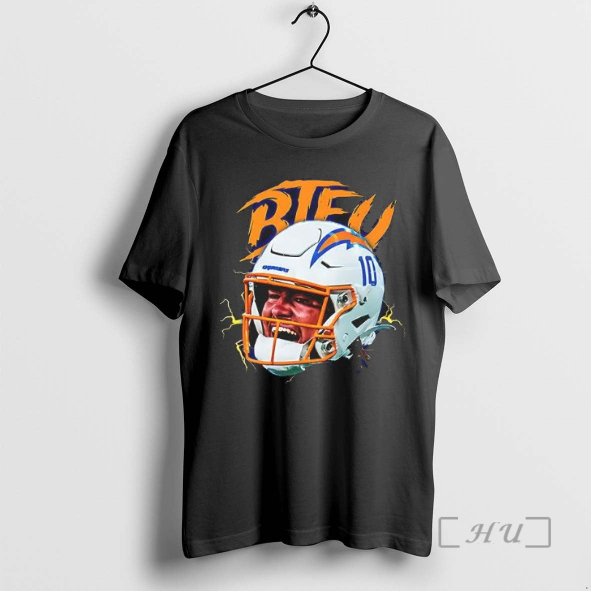Officials La Chargers Justin Herbert Graphic Scream Tee Shirt Sweater
