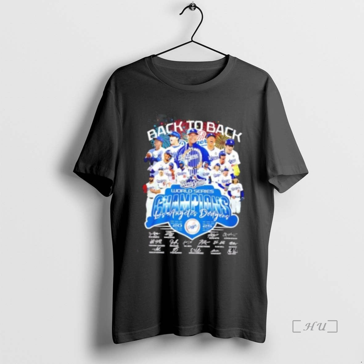 Officials La Dodgers 2025 World Series Champions Back 2 Back Signatures Premium T Shirt Sweater