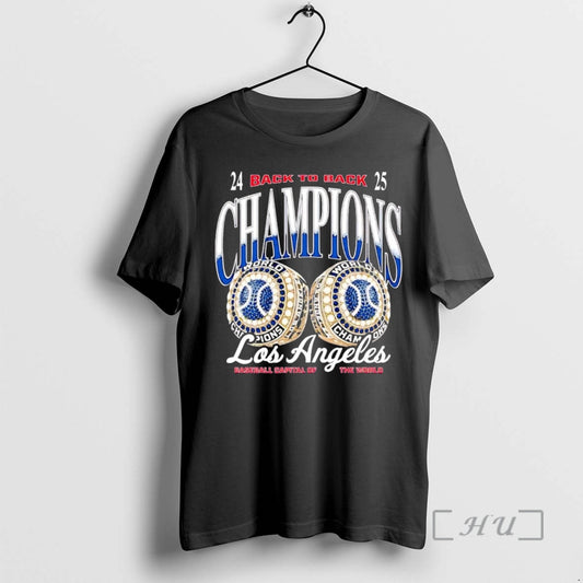 Officials La Dodgers 2025 Back To Back Rings Champions Premium T Shirt Sweater