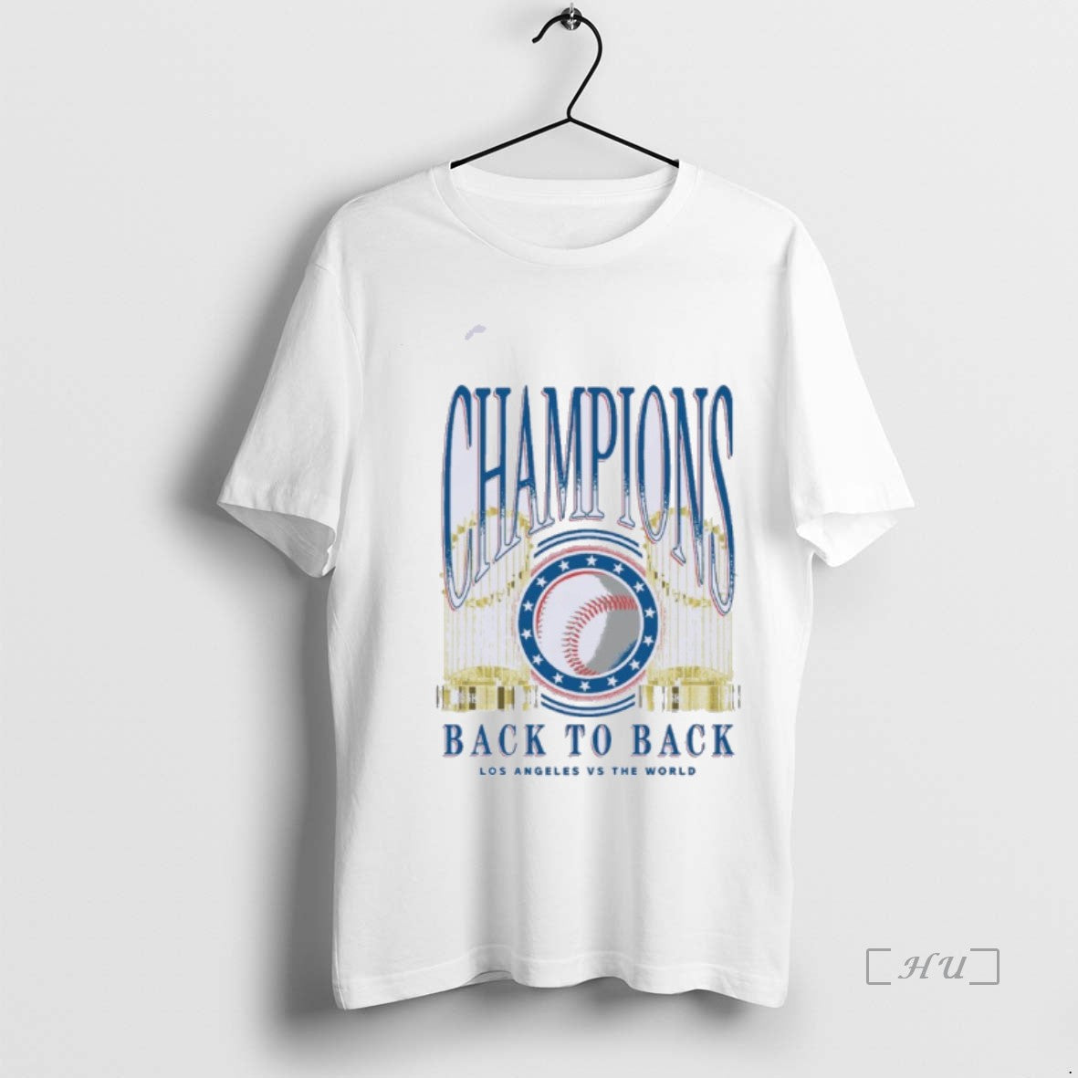 Officials La Dodgers Back To Back Champions Trophies Premium T Shirt Sweater