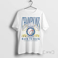 Officials La Dodgers Champions Back To Back La Vs The World Premium T Shirt Sweater