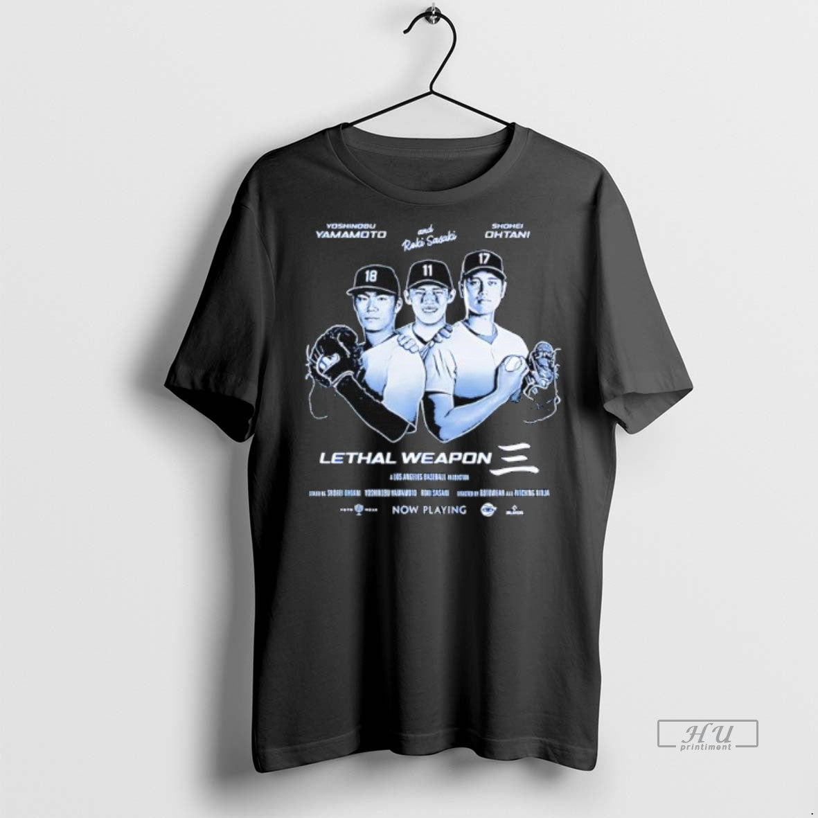 Officials Lethal Weapon Shohei Ohtani Yoshinobu Yamamoto Roki Sasaki Los Angeles Baseball Production Premium Tee
