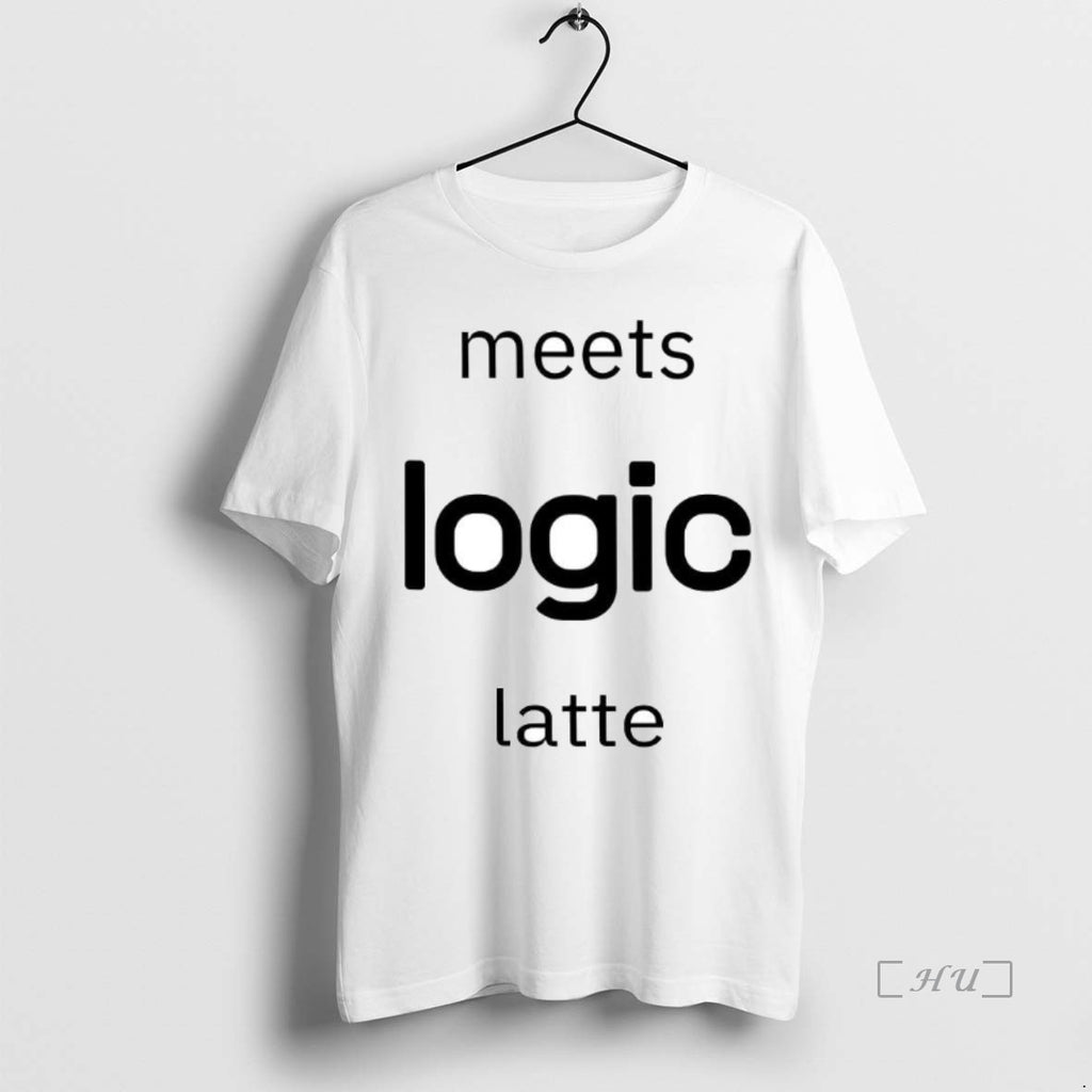 Officials Logic Meets Latte Text Simple T Shirt Sweater