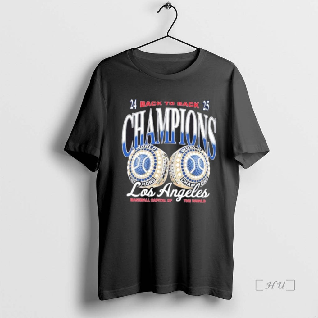 Officials Los Angeles Baseball Capital Of The World Champions 24 25 Back To Back Rings