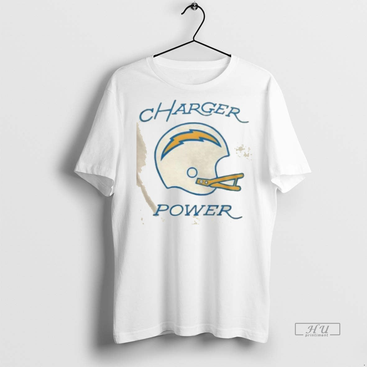 Officials Los Angeles Chargers Charger Power 2 Sided Graphic Tee Shirt Sweater